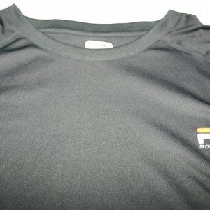 Performance Short Sleeve Fila Gray with Orange Accents Shirt XXL